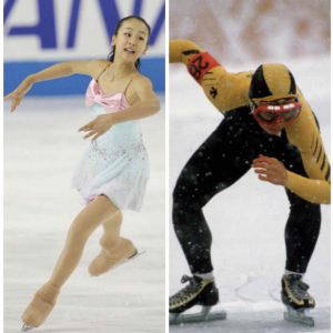 フィギュアスケート選手とスピードスケート選手の比較の画像