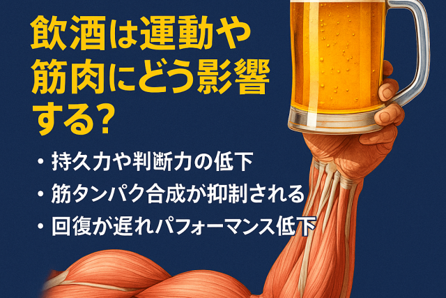 アルコールとトレーニングの関係画像