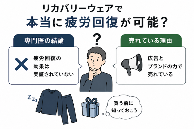 リカバリーウェアは利くのか、のイラスト